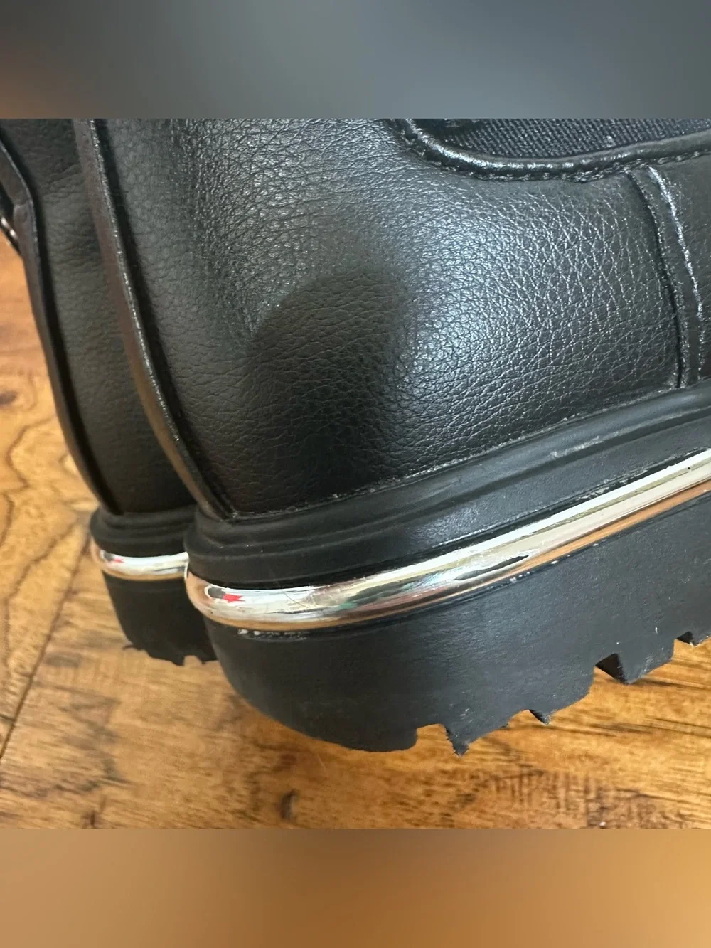 MIA Girls Black Ankle Boots Size 12M Rhinestone Bow Side Zip